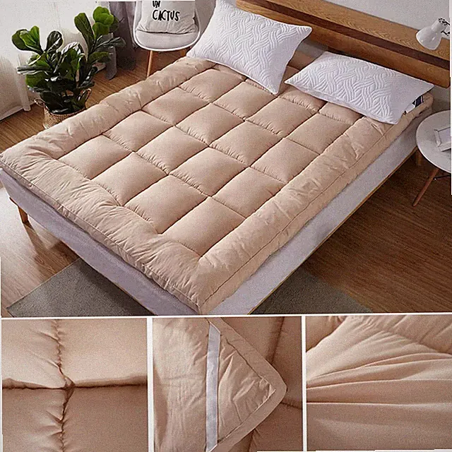 72D Mattress Pad Cover Topper Protector Pillow Top Fitted King Queen Full Twin