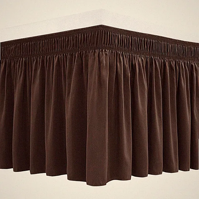 Biscaynebay Wrap Around Bed Skirts for King & Cal King Beds Short Drop of 12"...