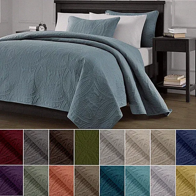 Chezmoi Collection Austin 3-piece Pinsonic Quilt Oversize Bedspread Coverlet Set