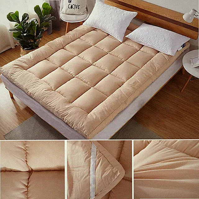 Mattress Pad Cover Topper Protector 72D King Queen Full Twin Size Pillow Top