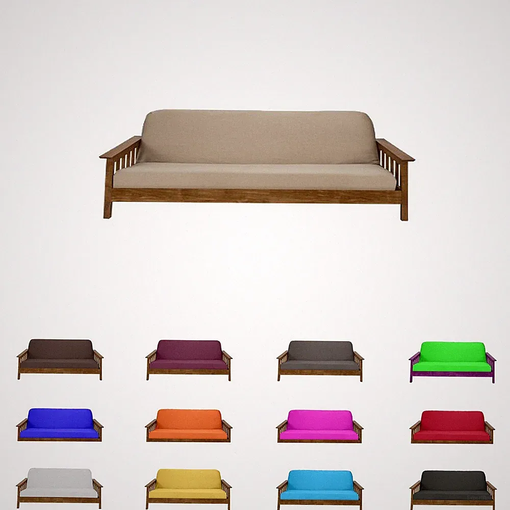 Solid Tan Full Size Futon Mattress Cover, Bed Protectors, Slipcovers, Covers