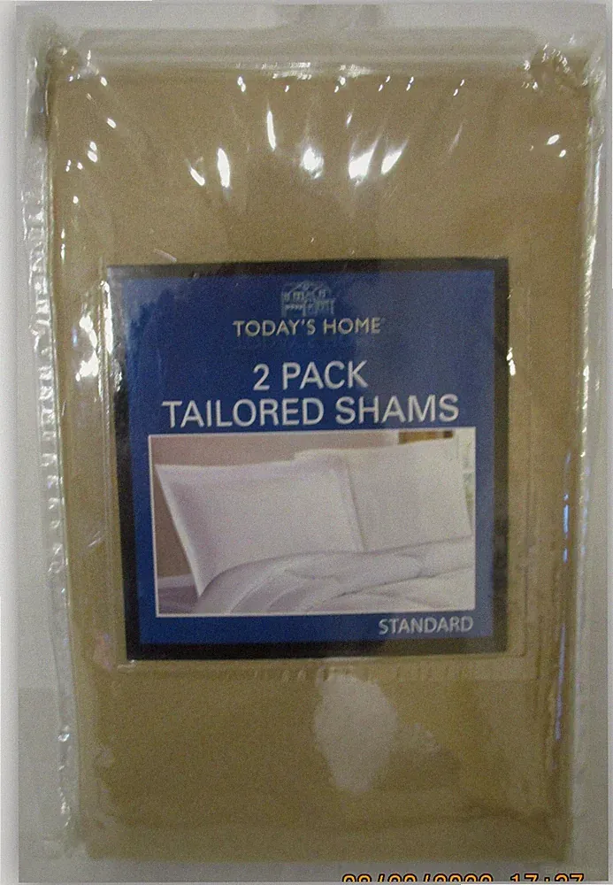 Today's Home 2 Pack Tailored Standard Shams Mocha Brown 20x26